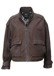 Maze Damen Lederjacke "4202123", braun, Gr. S, Obermaterial: 100% Lammleder / Futter: 100% Polyester / Ärmelmaterial: 100% Polyester, Jacken