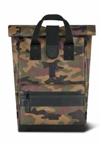 CABAIA Tagesrucksack "Explorer M Recycled", braun, Materialmix, sportlich, Rucksäcke, Rolltoprucksack mit austauschbarer Vordertasche
