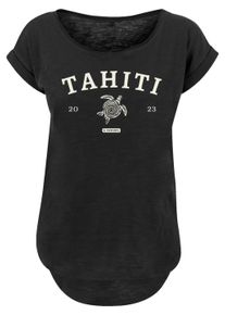 F4NT4STIC Damen T-Shirt "PLUS SIZE Tahiti", schwarz, casual, Gr. XL, Obermaterial: 100% Baumwolle, Shirts, Print