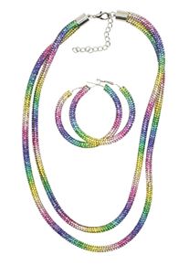 Damen Schmuckset "Rainbow", bunt, Collezione Alessandro, Schmuck-Sets