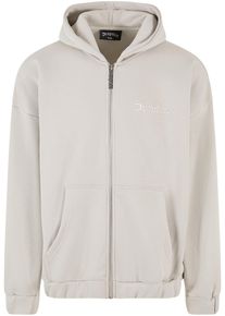 DROPSIZE Herren Sweatjacke "Dropsize Herren Super Heavy Oversize Blank Zip Hoodie", weiß, Gr. XS, 100% Baumwolle, Sweatjacken