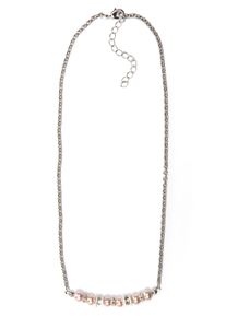 Damen Kette mit Anhänger "Milena", rosa, Basic, Collezione Alessandro, Metall, Halsketten, mit Glassteinen (Swarovski) und Glasperlen