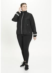 Q BY ENDURANCE Damen Laufjacke "VENEE", schwarz, sportlich, Gr. 48, bedruckt, unifarben, 100% Polyester, Jacken, in großen Großen verfügbar