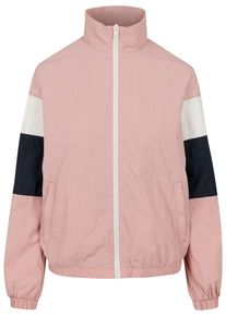 Urban Classics Damen Allwetterjacke "Urban Classics Damen Ladies 3-Tone Crinkle Track Jacket", bunt, casual, Gr. XS, mehrfarbig, 100% Polyamid, Jacken