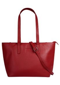 Bruno Banani Damen Shopper, rot, Leder, unifarben, leicht glänzend, Taschen, echt Leder