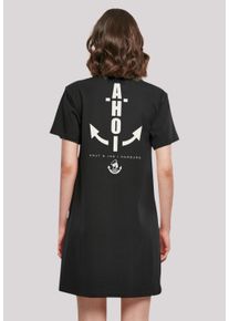 F4NT4STIC Damen Shirtkleid "Ahoi Anker Knut & Jan Hamburg", schwarz, casual, Gr. 4XL, Obermaterial: 100% Baumwolle, Kleider, Print