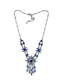 Allgäu Rebell ALLGÄU REBELL Damen Kette mit Anhänger "Ina", blau, Basic, Metall, Halsketten, rustikaler Charme