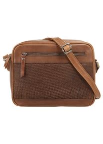 Pike PIKÉ Damen Umhängetasche, braun, Leder, unifarben, Taschen, echt Leder