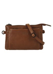 XZONE X-ZONE Damen Umhängetasche, braun, Leder, unifarben, leicht glänzend, Taschen, echt Leder
