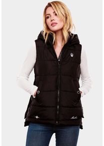 Marikoo Damen Steppweste "Zarinaa", schwarz, Gr. S, Obermaterial: 100% Polyester, Futter&Wattierung: 100% Polyester, Westen, mit vier seitlichen