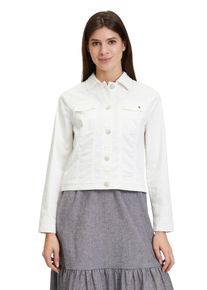 BETTY & CO BETTY & CO Damen Jackenblazer "Betty & Co Jeansjacke mit Kragen", weiß, casual, Gr. 46, Obermaterial: 97% Baumwolle, 3% Elasthan., Blazer, Taschen
