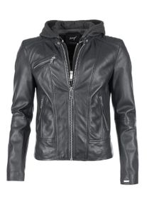 Maze Damen Lederjacke "Mico", grau, Gr. XS, Obermaterial: 100% Lammleder / Innenfutter: 100% Polyester / Kapuze: 55% Baumwolle, 45% Polyester, Jacken