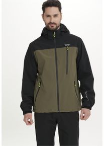 WEATHER REPORT Herren Outdoorjacke "DELTON W-PRO15000", schwarz, casual, Gr. L, bedruckt, mehrfarbig, 94% Polyester, 6% Elasthan, Jacken, mit