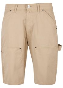 Urban Classics Herren Shorts "Urban Classics Herren Double Knee Carpenter Shorts", beige, Gr. 38, unifarben, 100% Baumwolle, Hosen