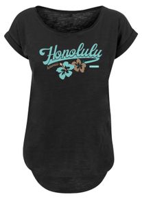 F4NT4STIC Damen T-Shirt "PLUS SIZE Honolulu", schwarz, casual, Gr. XL, Obermaterial: 100% Baumwolle, Shirts, Print