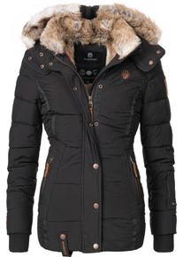 Marikoo Damen Winterjacke "Nekoo", schwarz, modisch, Gr. XXL, Oberstoff: 100% Polyester, Futter: 100% Polyester, Wattierung: 100% Polyester,