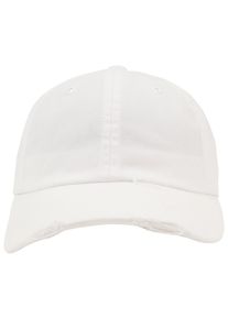 Flexfit Damen Flex Cap "Flexfit Unisex Low Profile Destroyed Cap", weiß, casual, unifarben, 100% Baumwolle, Caps