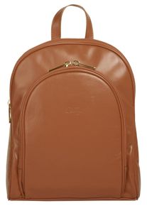 CLUTY Cityrucksack, braun, Rindsleder, Leder, unifarben, casual, Rucksäcke, echt Leder, Made in Italy