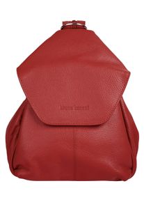 Bruno Banani Cityrucksack, rot, Rindsleder, Leder, casual, Rucksäcke, echt Leder