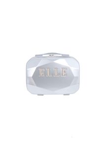 ELLE Damen Kosmetiktasche, silber, Kunstfaser, Taschen, mit vollständig gefüttertem Innenraum