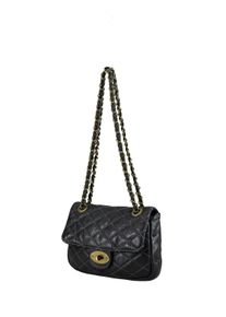 Damen Umhängetasche "Step", Collezione Alessandro, schwarz, Leder, Taschen, Made in Italy