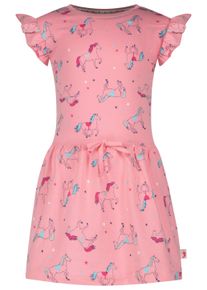 SALT & PEPPER SALT AND PEPPER Mädchen Jerseykleid "Spring Bloom", rosa, casual, Gr. 92, bedruckt, 95% Baumwolle, 5% Elasthan, Kleider, mit allover Pferde Print