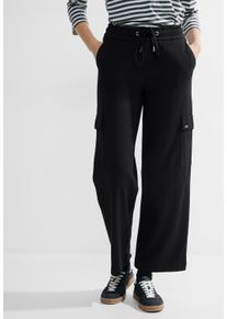 Cecil Damen Stoffhose, schwarz, casual, Gr. XXL, unifarben, Stoff, 65% Viskose, 30% Nylon, 5% Elasthan, Hosen, in Unifarbe