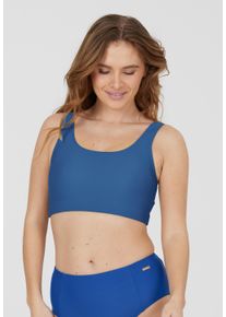 ENDURANCE ATHLECIA ATHLECIA Damen Triangel-Bikini-Top "Aqumiee", blau, casual, Gr. 42, unifarben, 80% Nylon, 20% Elasthan, Bikini-Oberteile, mit Quick-Dry Technologie