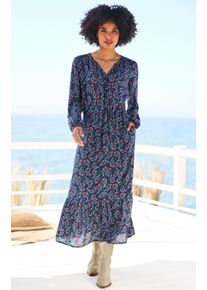 Heine Damen Shirtkleid "Druck-Kleid", bunt, Gr. 38, gemustert, mehrfarbig, Paisley, 100% Viskose, Kleider