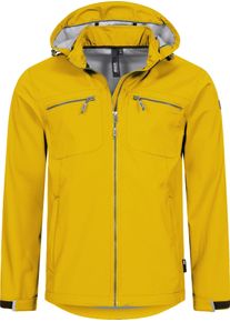 LPO Herren Softshelljacke "LAC SIMARD NEW II Men", gelb, casual, Gr. 50, 96% Polyester; 4% Elasthan, Jacken, mit abnehmbarer Kapuze