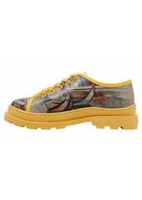 DOGO Damen Schnürschuh "Damen Alessandra Sunsets and Silhouettes Vegan Damen Sneaker /", Gr. 36, bunt, Lederimitat, Schuhe, Vegan