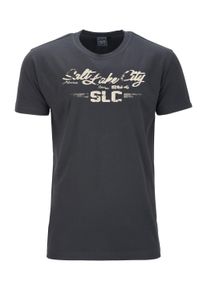 Herren T-Shirt, grau, casual, Gr. XXL, Ahorn Sportswear, bedruckt, 100% Baumwolle, Shirts, mit Rundhalsausschnitt