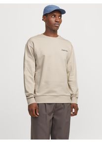 Jack & Jones JACK & JONES Herren Sweatshirt "JJEBRADLEY GRAPHIC SWEAT CREW NOOS", gelb, modisch, Gr. XXL, bedruckt, angeraute Sweatware, Obermaterial: 100%