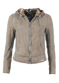 Maze Damen Lederjacke "Citra", gelb, Gr. S, Obermaterial: 100% Leder, Lammnappa / Futter: 100% Polyester / Ärmelfutter: 100% Polyester, Jacken