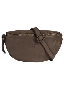 Samantha Look Damen Umhängetasche, grau, Leder, vintage, Taschen, echt Leder, Made in Italy