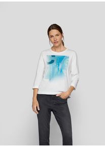 Rabe Damen 3/4-Arm-Shirt, beige, casual, Gr. 40, unifarben, bedruckt, Jersey, Obermaterial: 95% Baumwolle, 5% Elasthan, Shirts, mit Frontprint