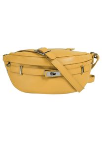 Samantha Look Damen Gürteltasche, gelb, Leder, clean, Taschen, echt Leder, Made in Italy