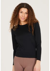 ENDURANCE ATHLECIA ATHLECIA Damen Langarmshirt "Julee", schwarz, casual, Gr. XXS, unifarben, 100% Polyamid, Shirts, in nahtlosem Design