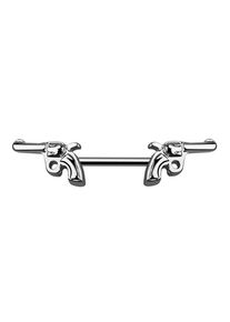 Adelia´s ADELIA ́S Damen Brustwarzenpiercing "Piercing Brustpiercing", silber, modisch, Titan, Piercings, Mit 2 Revolvern aus Pewter, silber platiniert