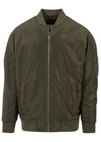 Urban Classics Herren Anorak "Urban Classics Herren Oversized Bomber Jacket", grün, casual, Gr. L, unifarben, 100% Polyester, Jacken