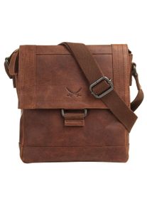 Sansibar Damen Umhängetasche, braun, Leder, gepflegt, Taschen, echt Leder