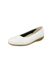 Natural Feet Damen Ballerina "Johanna", Gr. 36, weiß, Leder, elegant, Schuhe, mit Komfortweite