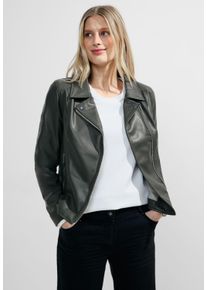 Cecil Damen Bikerjacke, grün, casual, Gr. XXL, unifarben, Stoff, Obermaterial: 100% Polyurethan (PU), Futter: 100% Polyester, Jacken, mit