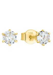 Amor Damen Paar Ohrstecker "2015250", Gelbgold 585, gold, Gelbgold 585, Ohrringe, mit Zirkonia (synth.)