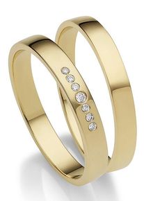 Firetti Trauring "Schmuck Geschenk Gold 375 Hochzeit Ehering "LIEBE"", 55, ohne Brillanten, Gelbgold 585, 3mm, gold, Gelbgold 585, Fingerringe, Made