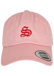 MisterTee Damen Snapback Cap "MisterTee Unisex Letter Pink Low Profile Cap", rosa, casual, unifarben, 100% Baumwolle, Caps