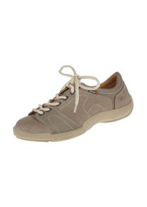 binom Damen Schnürschuh "Mina", Gr. 35, beige, Leder, casual, Schuhe, im außergewöhnlichen Design