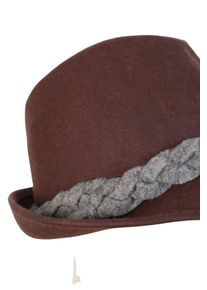 Allgäu Rebell ALLGÄU REBELL Damen Trachtenhut "Moosberg", braun, Antik-Look, Wolle, Hüte, Made in Italy