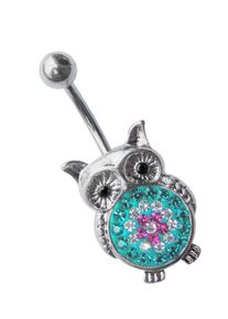 Adelia´s ADELIA ́S Damen Bauchnabelpiercing "Piercing Piercing Bauchnabelpiercing", bunt, modisch, Titan, Piercings, Titan Piercing Schmuck Banane, Eule mit
