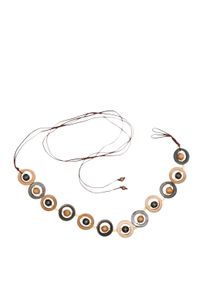 Damen Taillengürtel "Solaria", braun, Basic,casual,feminin,modisch, Collezione Alessandro, unifarben, Materialmix, Gürtel, Holzgürtel zum Binden